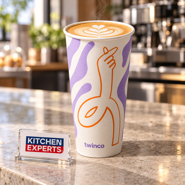 Vasos para Café de Papel 20 oz (20 onzas) Blancos | Desechables - escena KEX