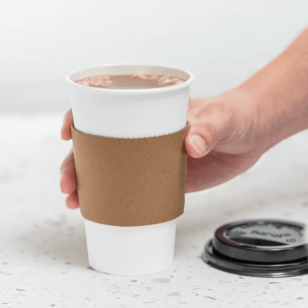 Vasos para café de papel de 16 oz, color Blanco - Kitchen Experts KEXDesechablesKaratKitchen Experts KEX