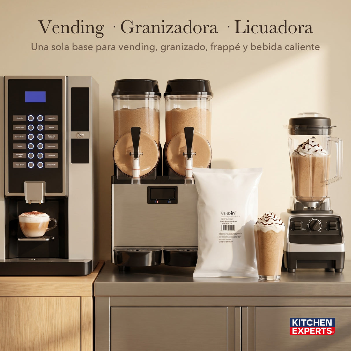 Vendin Cappuccino Moka se usa en máquina vending de café, granizadora y licuadora | KEX