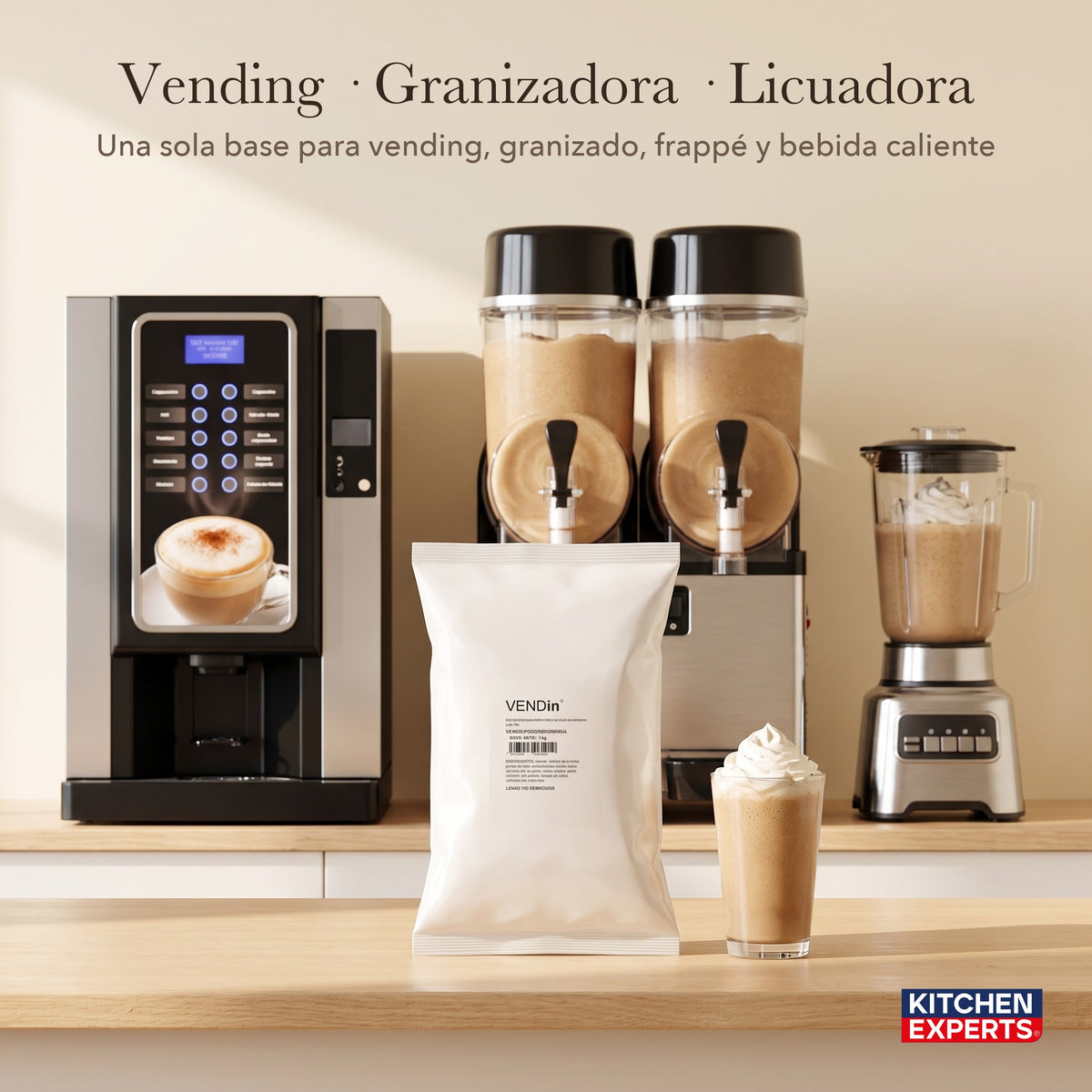 Vendin Cappuccino Original se usa en máquina vending de café, granizadora y licuadora | KEX