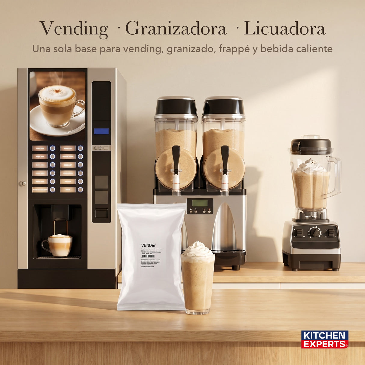 Vendin Cappuccino Vanilla se usa en máquina vending de café, granizadora y licuadora | KEX