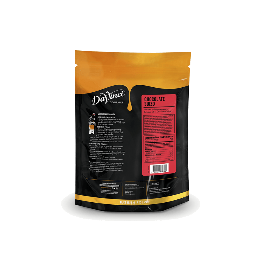 DaVinci Base Chocolate Suizo 1300 Gramos para cafeterías | Kitchen Experts KEX