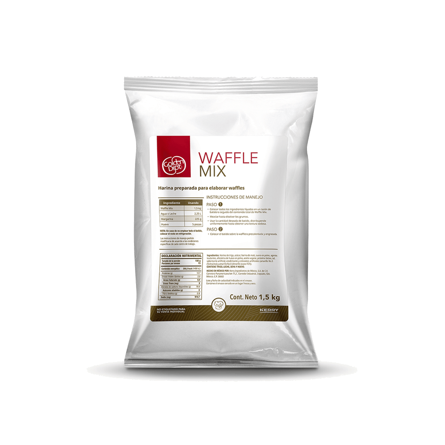 Golden Dipt Harina Waffle Mix Dip 1.5 Kilogramos para cafeterías | Kitchen Experts KEX