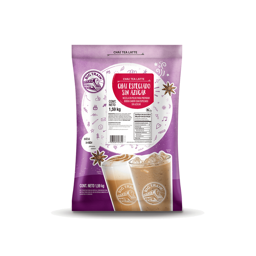 Big Train Base Spiced Chai Sugar Free Sin Azucar 1590 Gramos para cafeterías | Kitchen Experts KEX