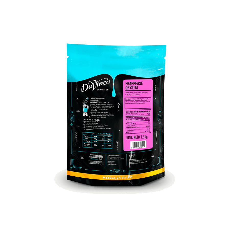 DaVinci Base Frappease Crystal Base Neutra Frappés 1300g para cafeterías | Kitchen Experts KEX