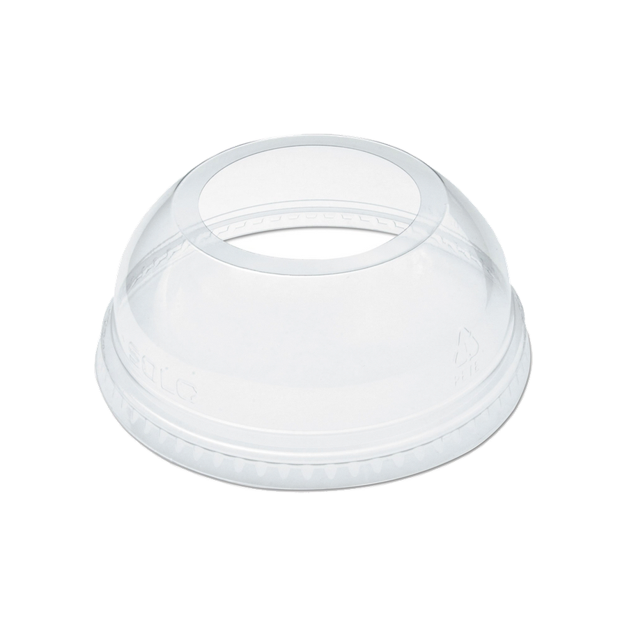 Tapa de domo abierta de plástico para vaso transparente | para vaso de 12 oz, 16 oz y 20 oz - Kitchen Experts KEX