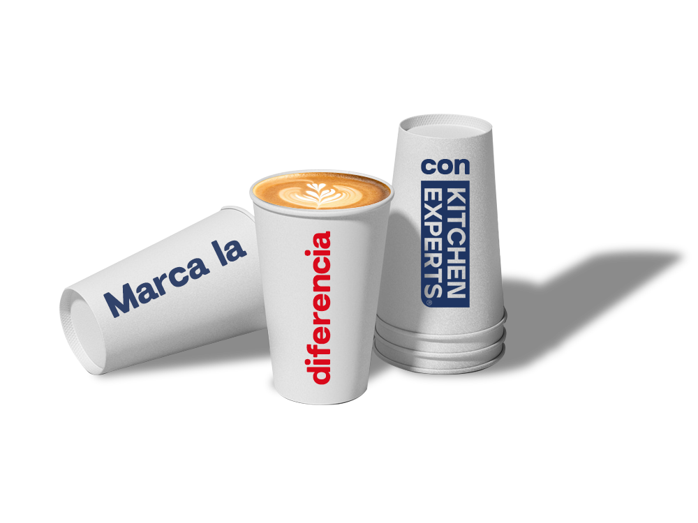 Vasos personalizados Kitchen Experts para cafeterías