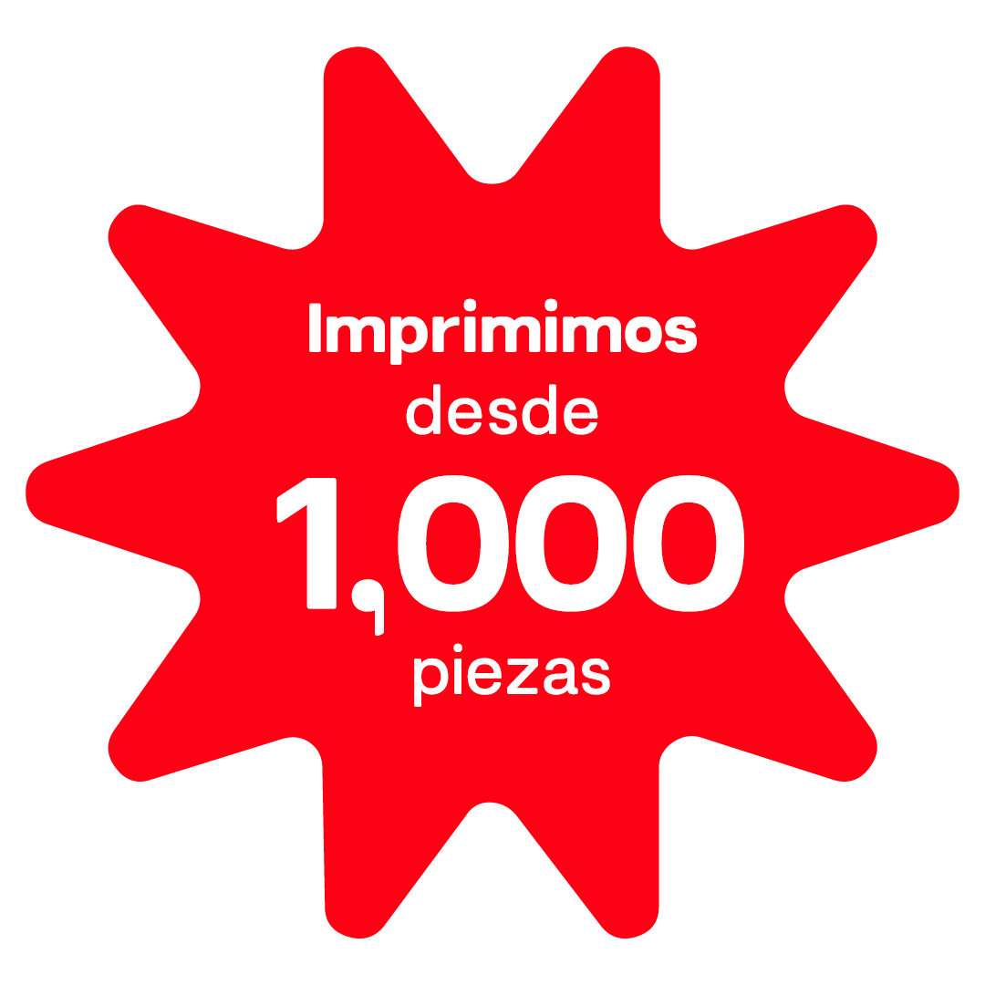 Imprimimos desde 1,000 piezas